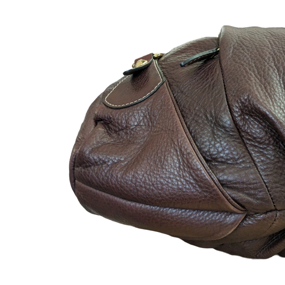 orYANY Gwen chocolate Brown Distressed Leather multiple Pockets Shoulder Bag - Picture 10 of 15